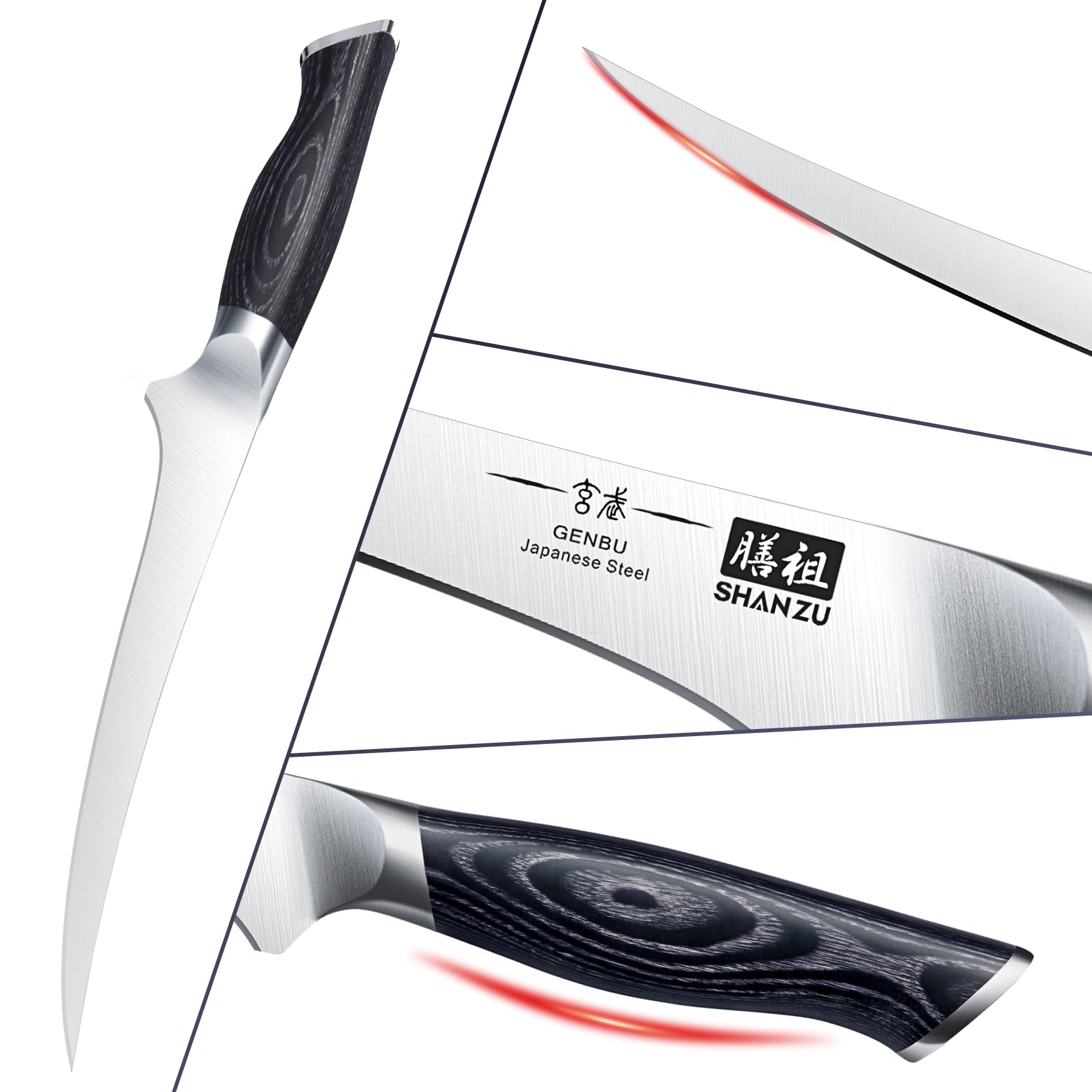 SHAN ZU Japanese super steel forged blade offers lasting durability