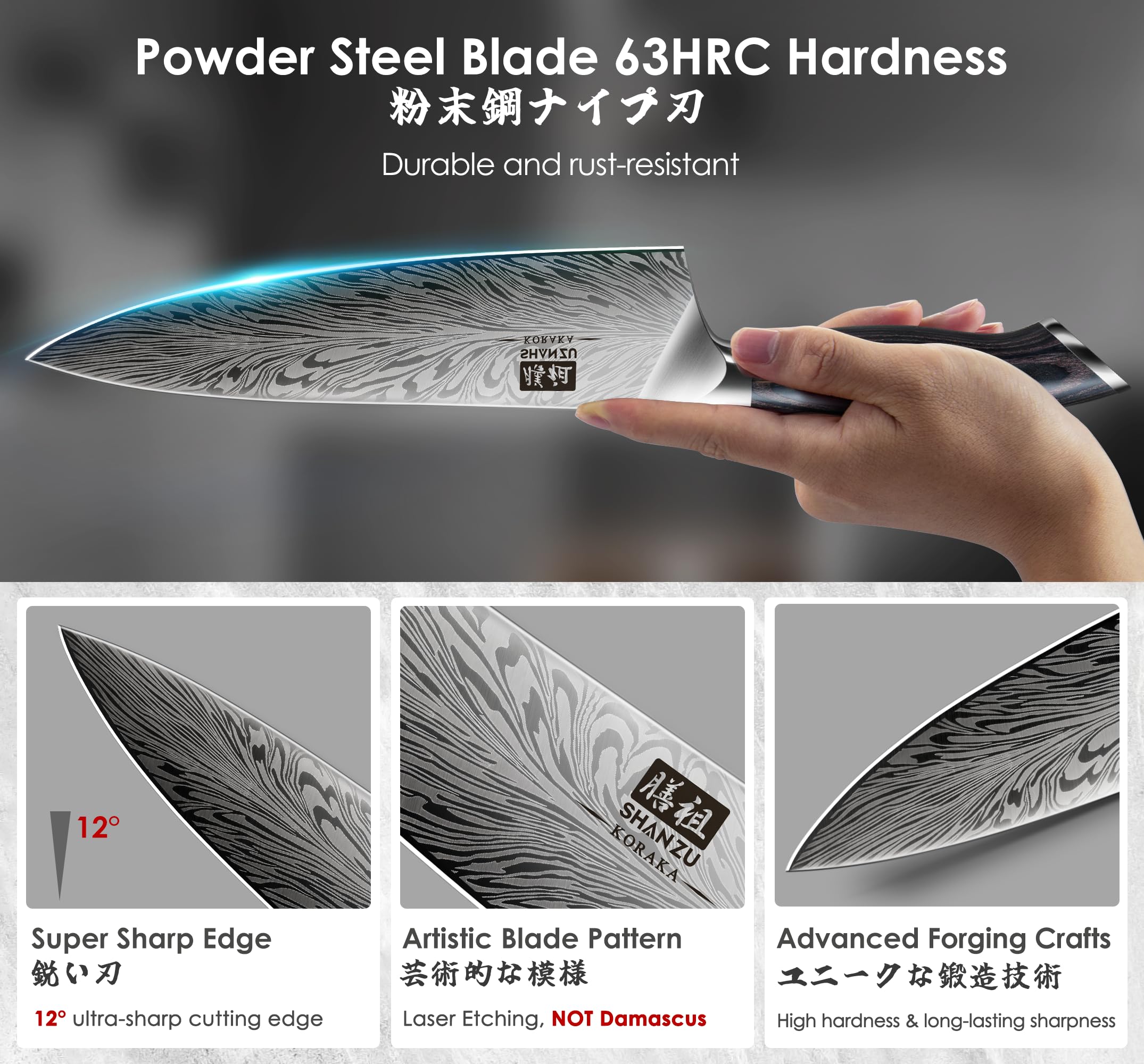 SHAN ZU 8-inch carving knife enables effortless slicing of roasts