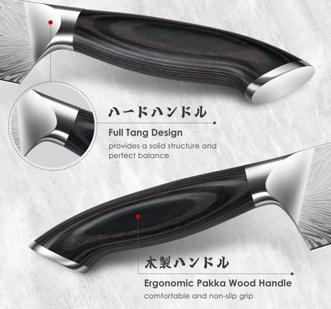SHAN ZU 7-inch santoku knife offers balanced control for versatile prep