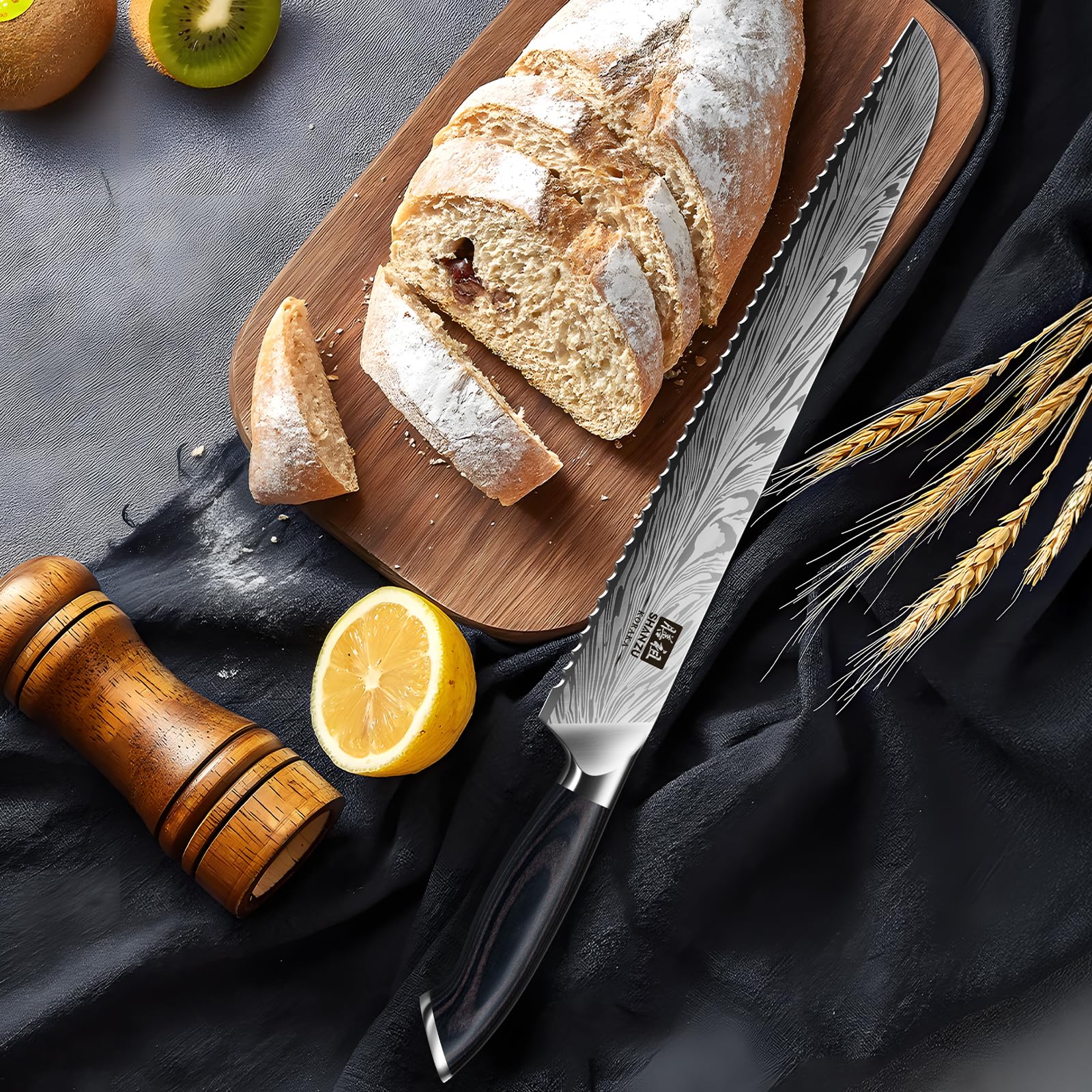 SHAN ZU laser-engraved blade adds stylish detail to professional kitchens.