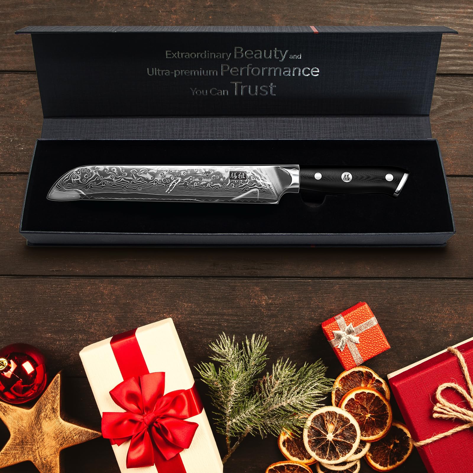 SHAN ZU knife packaging and warranty information for安心 and support.