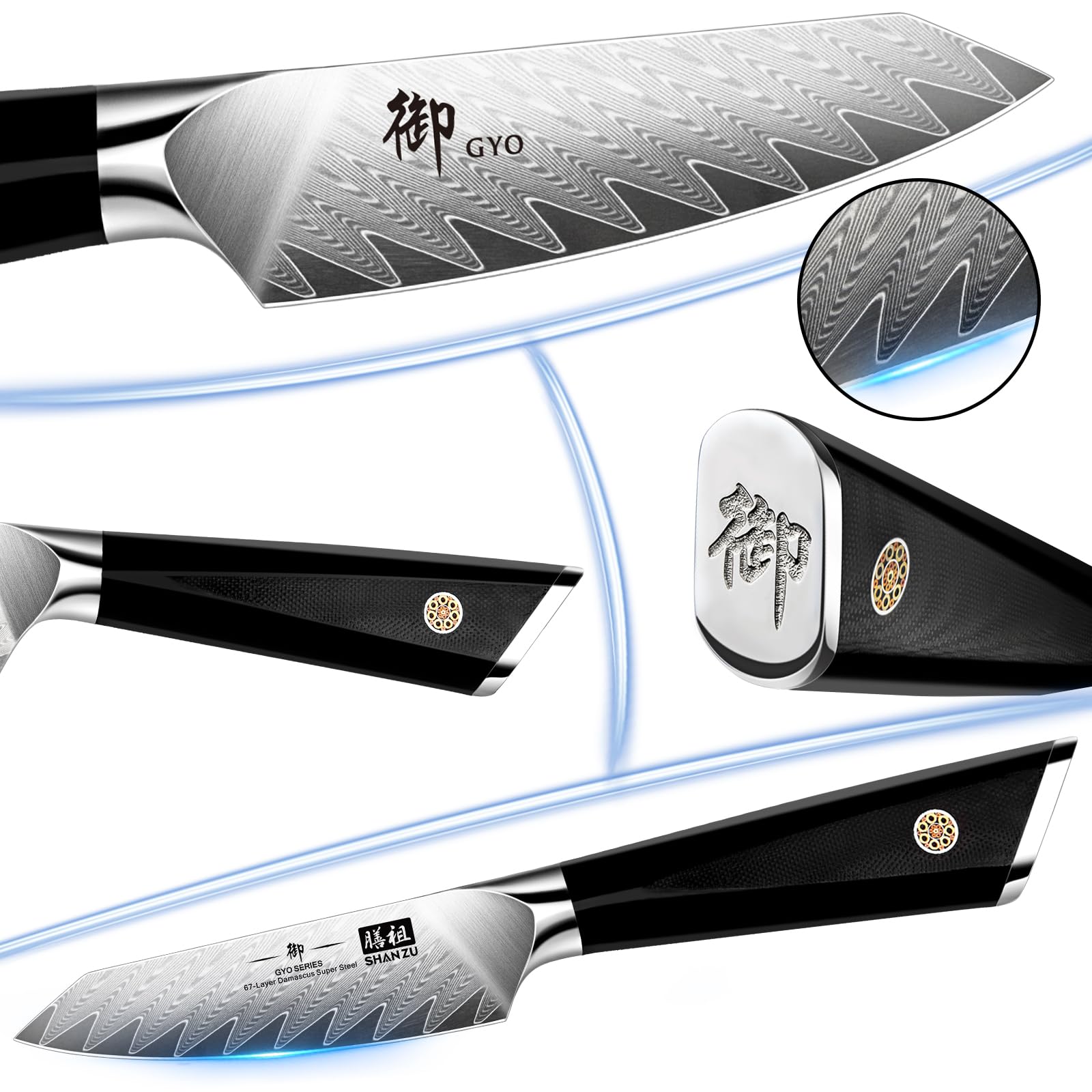 SHAN ZU professional kitchen use paring knife in action.