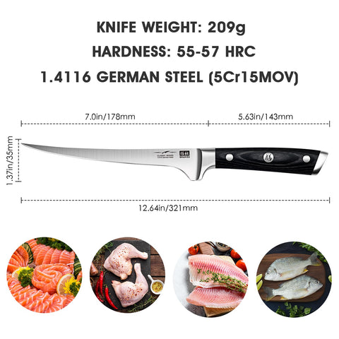 SHAN ZU rust-resistant German stainless steel blade.