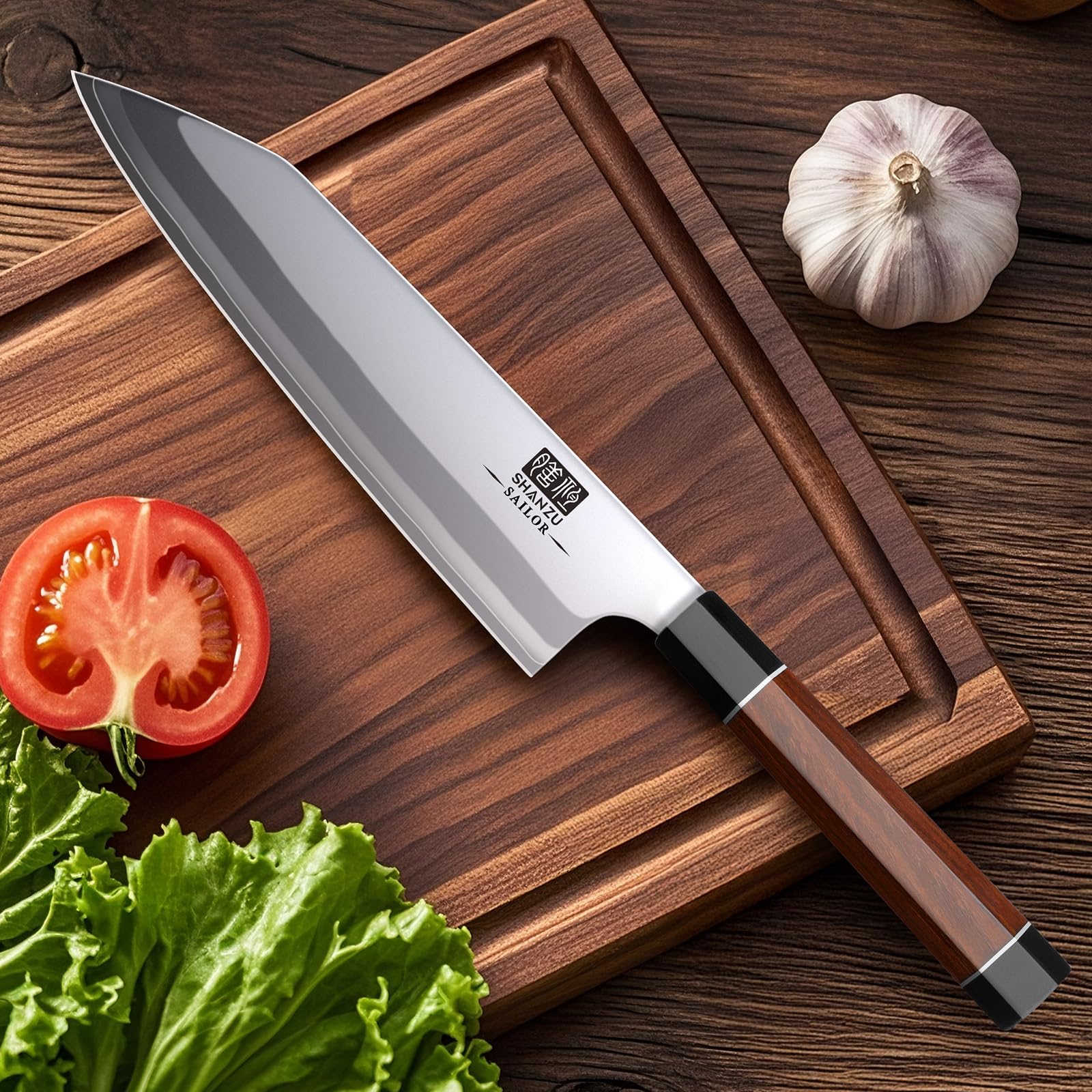 SHAN ZU knife ideal for sashimi and meat slicing tasks