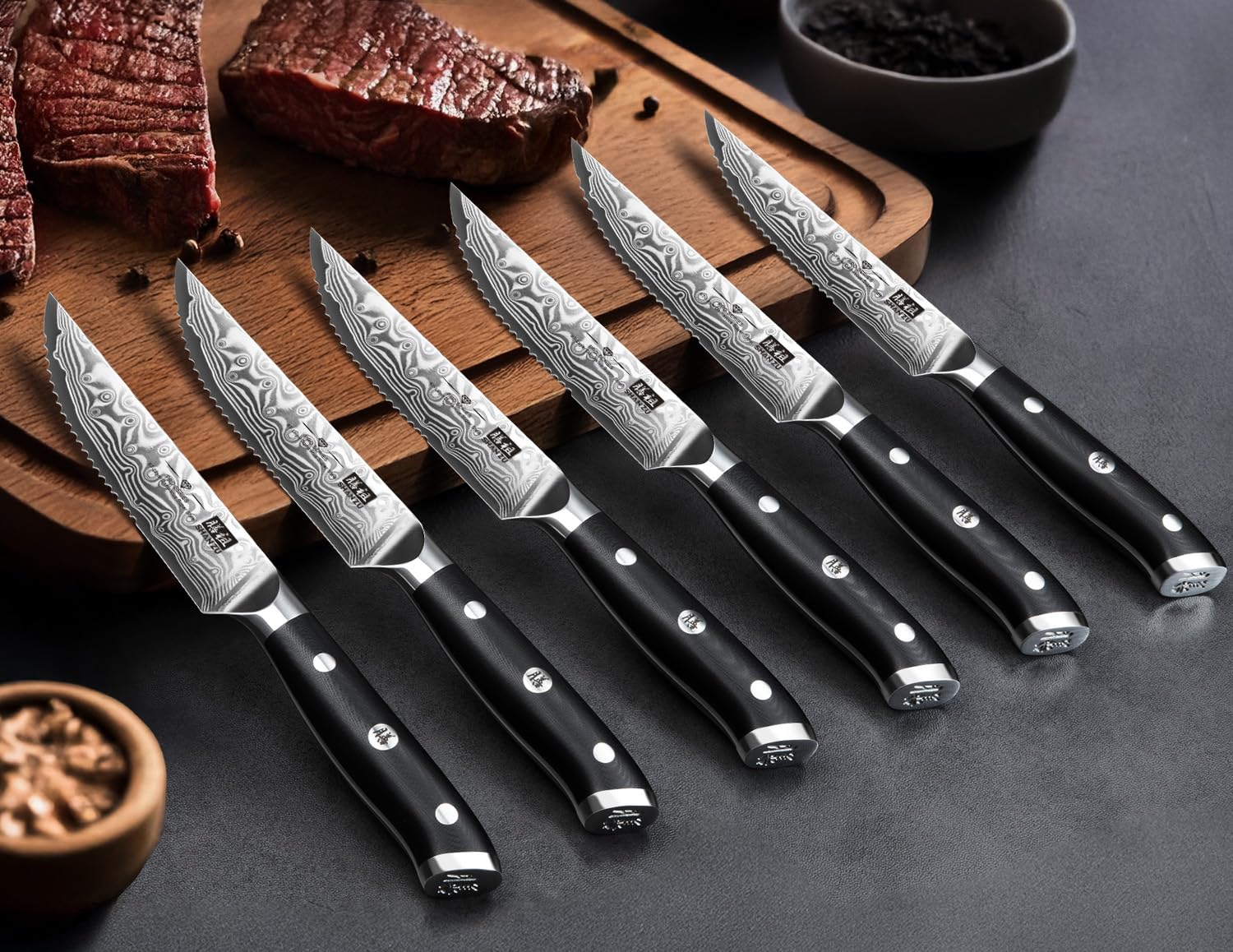 SHAN ZU set on kitchen counter with knives ready for prep.