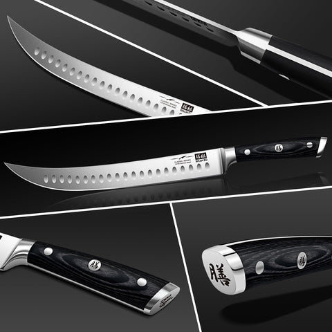 SHAN ZU slicing knife showing full tang design for control