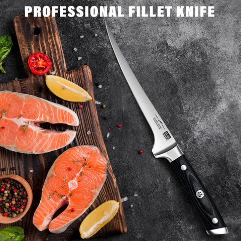 SHAN ZU ultra-thin double-edged blade glides through filleting.