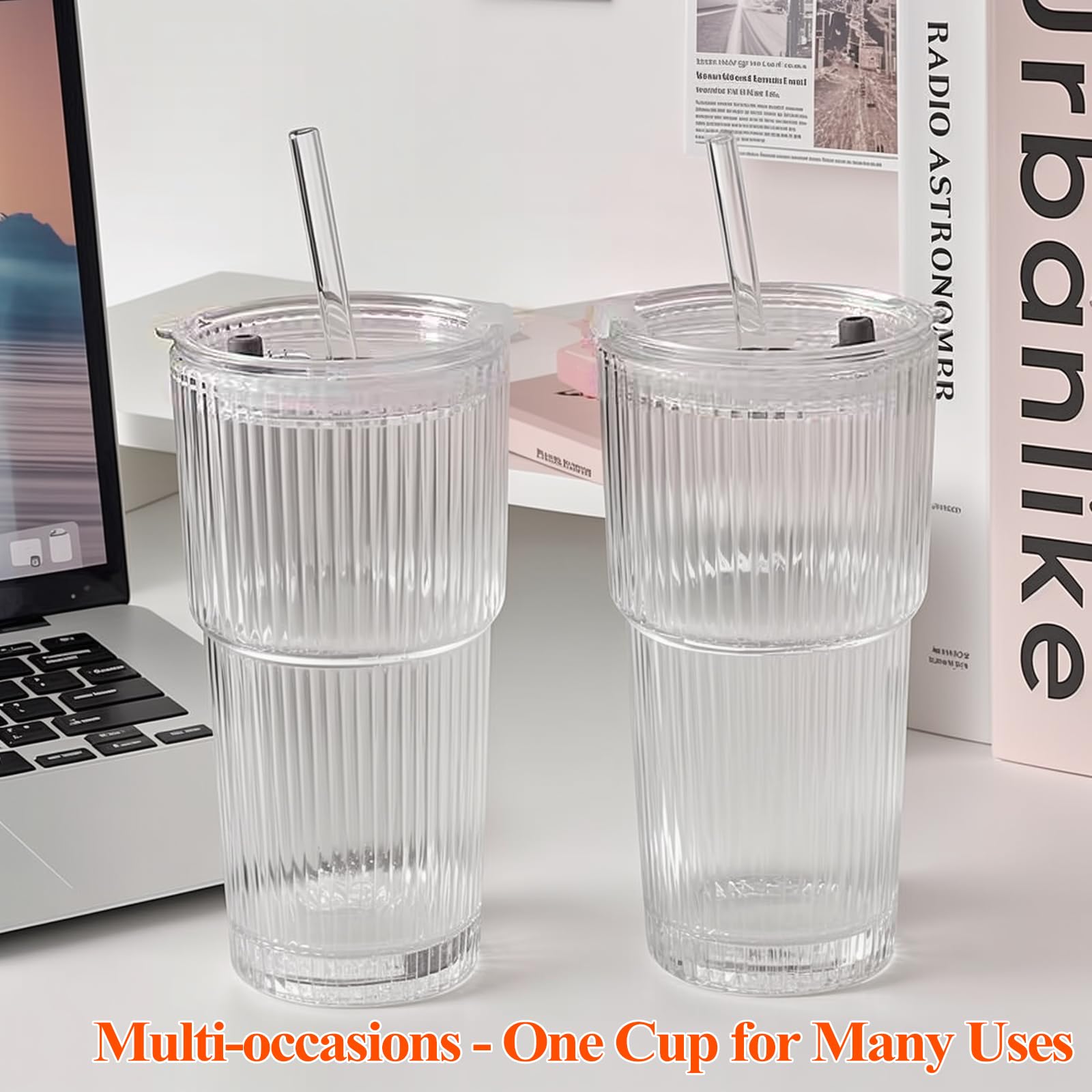 SHANDERBAR versatile glass tumbler for juices, smoothies, or drinks.