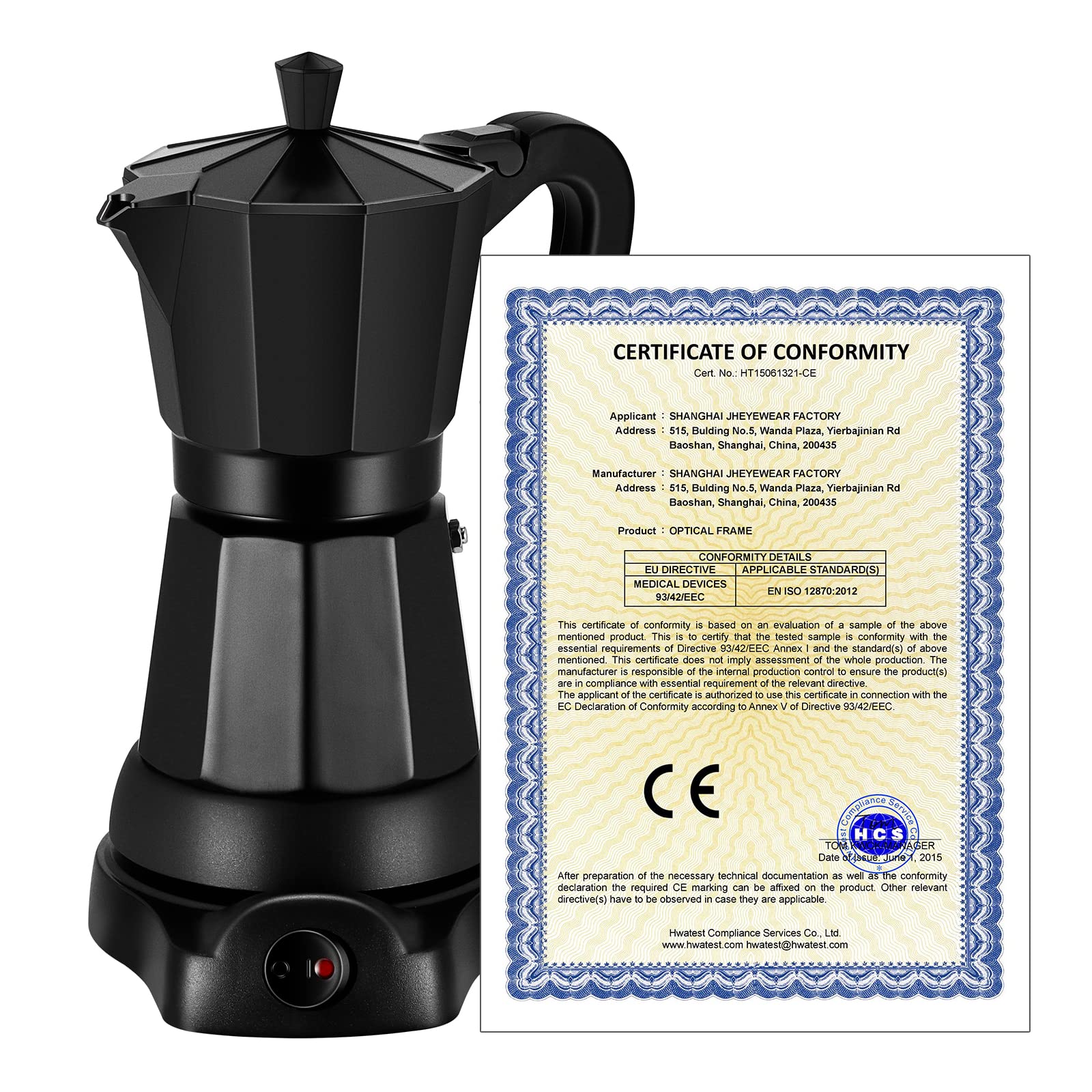 SHANGSKY portable electric moka pot ideal for office and travel