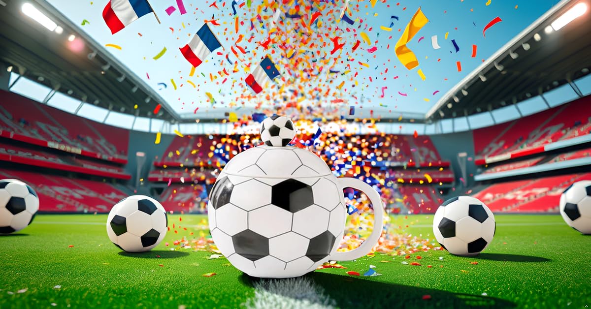 SHANHUI football print on durable ceramic mug