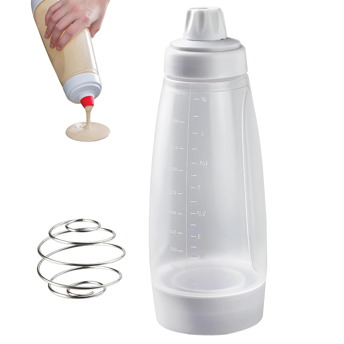 SHANXUMC pancake batter dispenser with blender ball for quick batter mixing