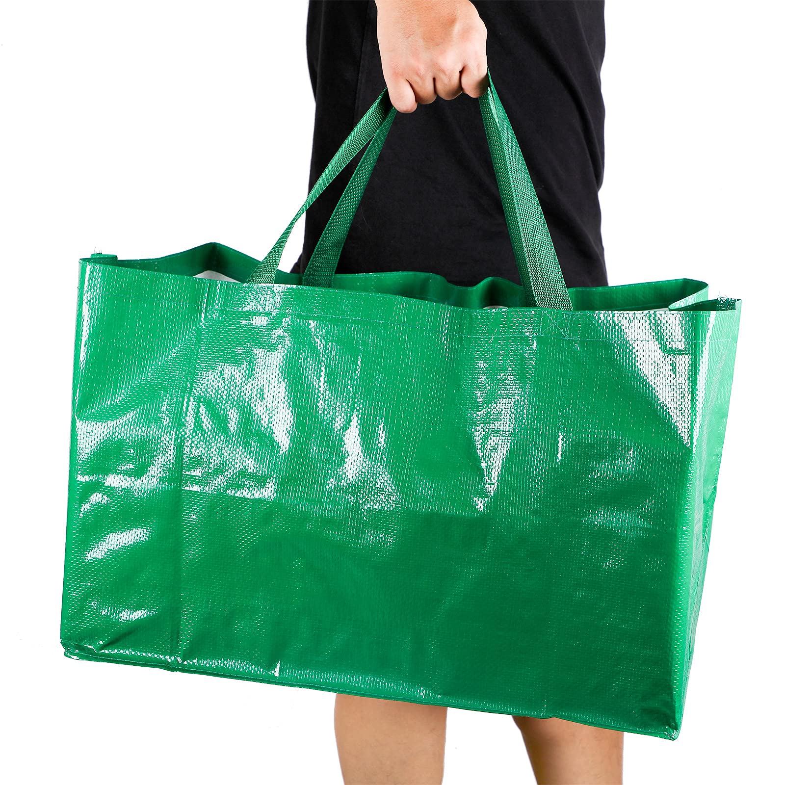 Shappy bags offer generous capacity for groceries, laundry, and moving supplies.