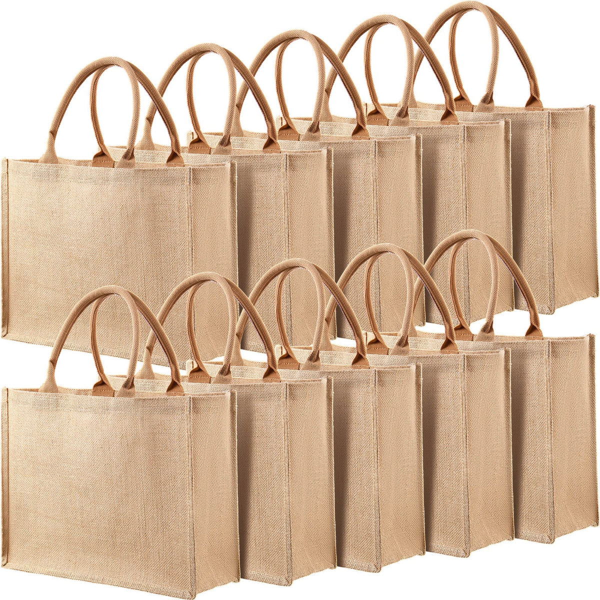 Shappy burlap tote demonstrating large size for daily use and travel