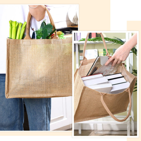 Shappy burlap tote used as bridesmaid gift or wedding favor