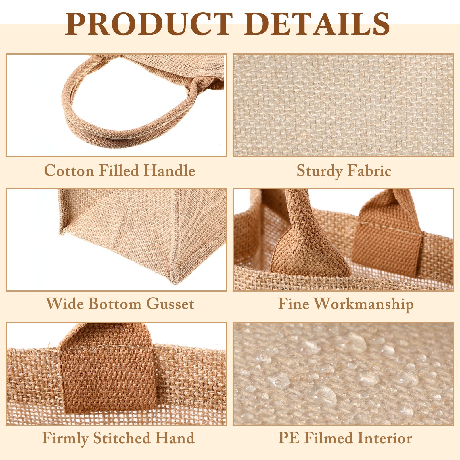 Shappy burlap tote blank surface ready for DIY art projects