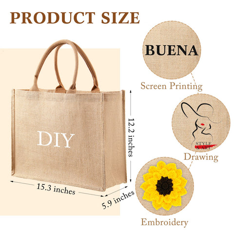Shappy burlap tote interior with waterproof lining aids clean contents