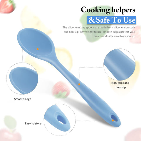 Shappy heat-resistant silicone spoon handles hot dishes safely at high temps