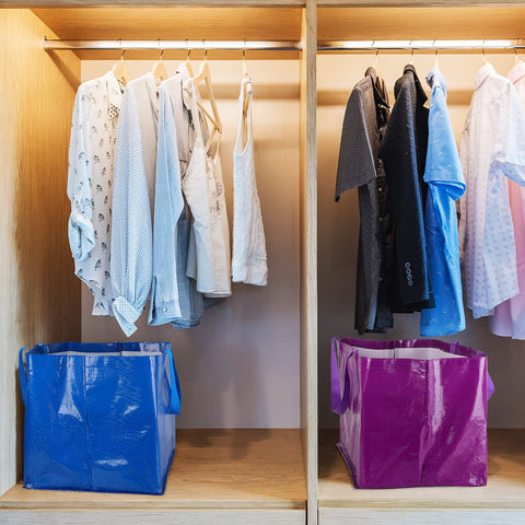Shappy reusable totes shown in everyday shopping and daily errands.