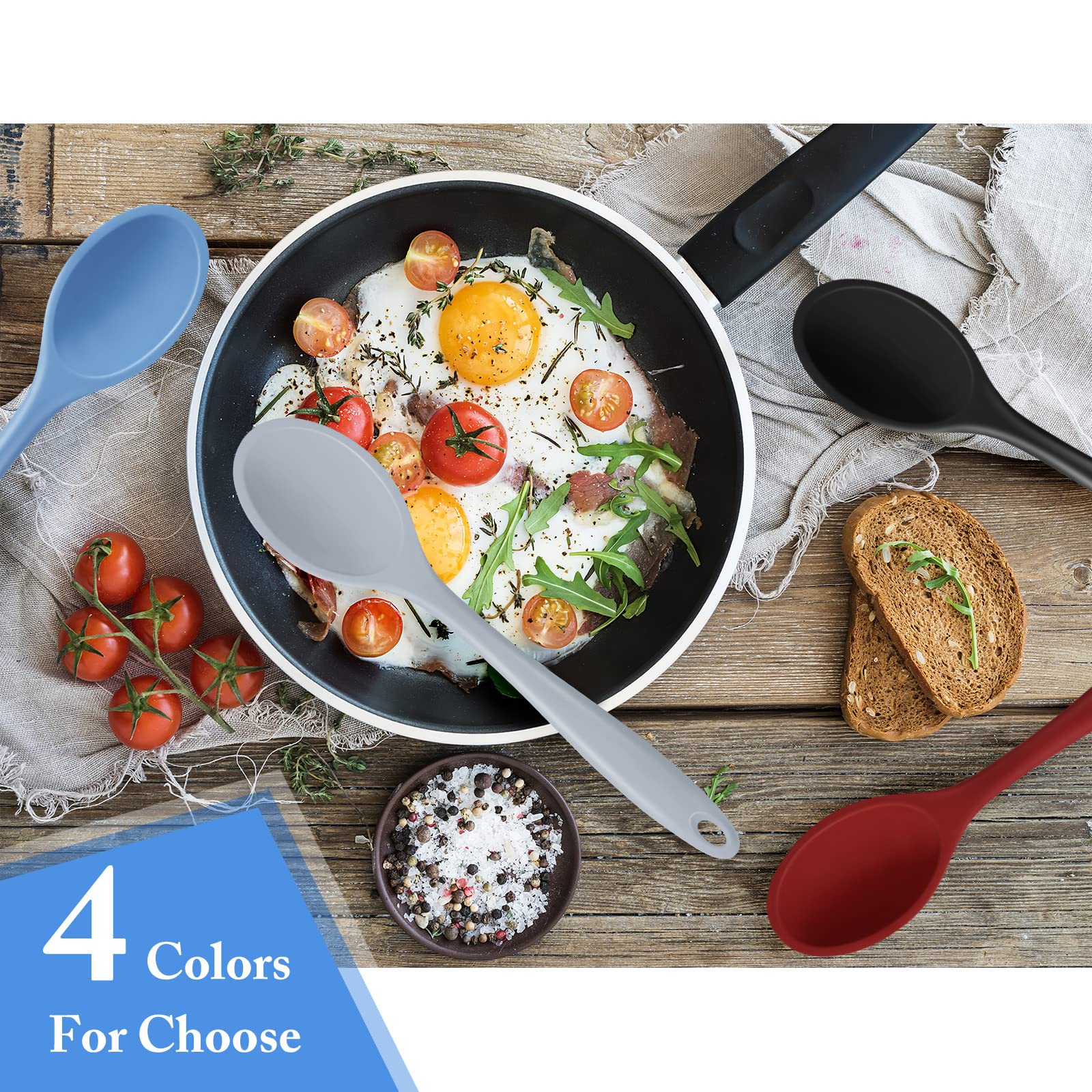 Shappy colorful serving spoon adds style while stirring soups and salads