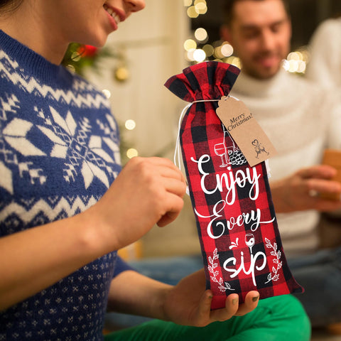 Shappy black and red wine bags for festive gifting