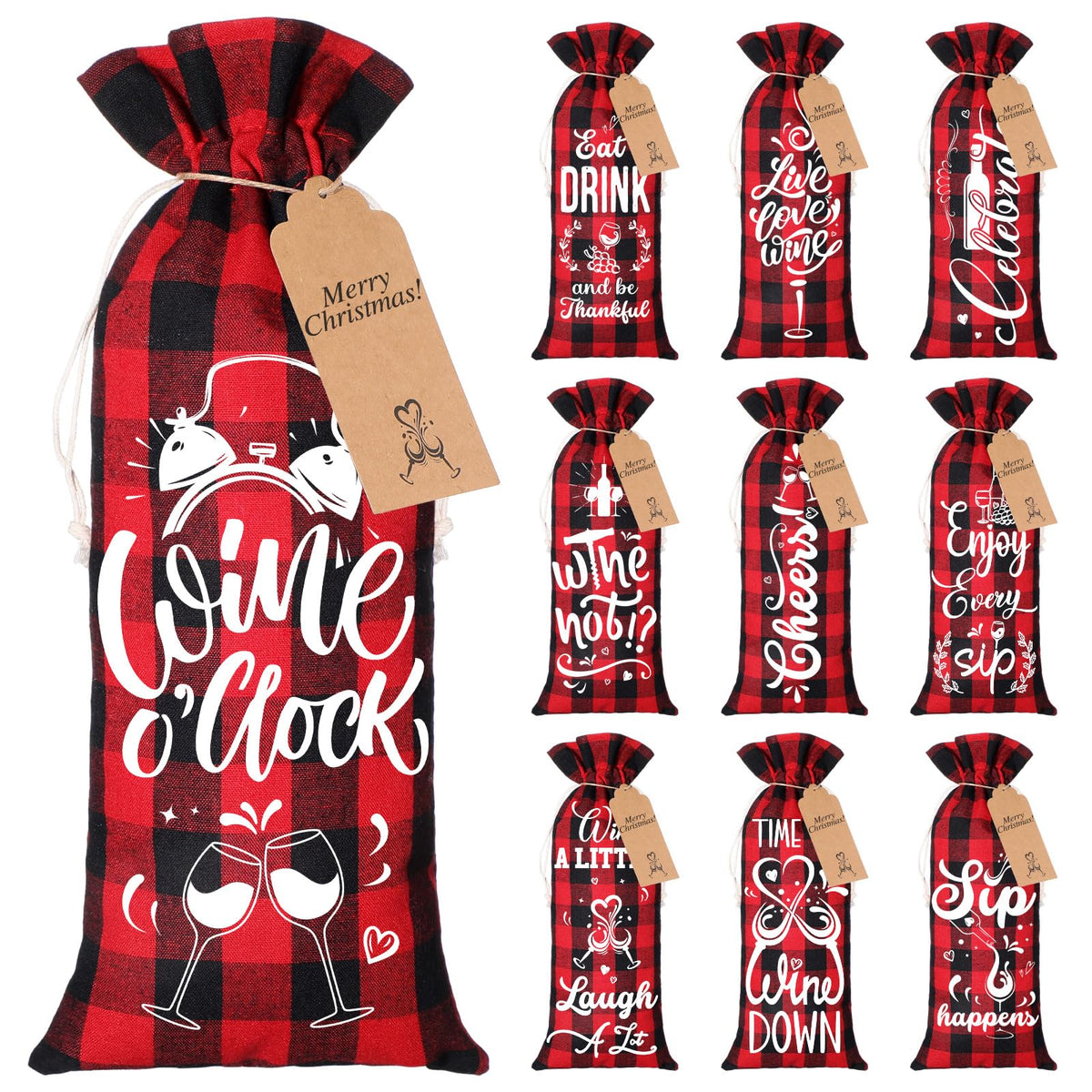 Shappy Valentine wine bag set ready to wrap bottles