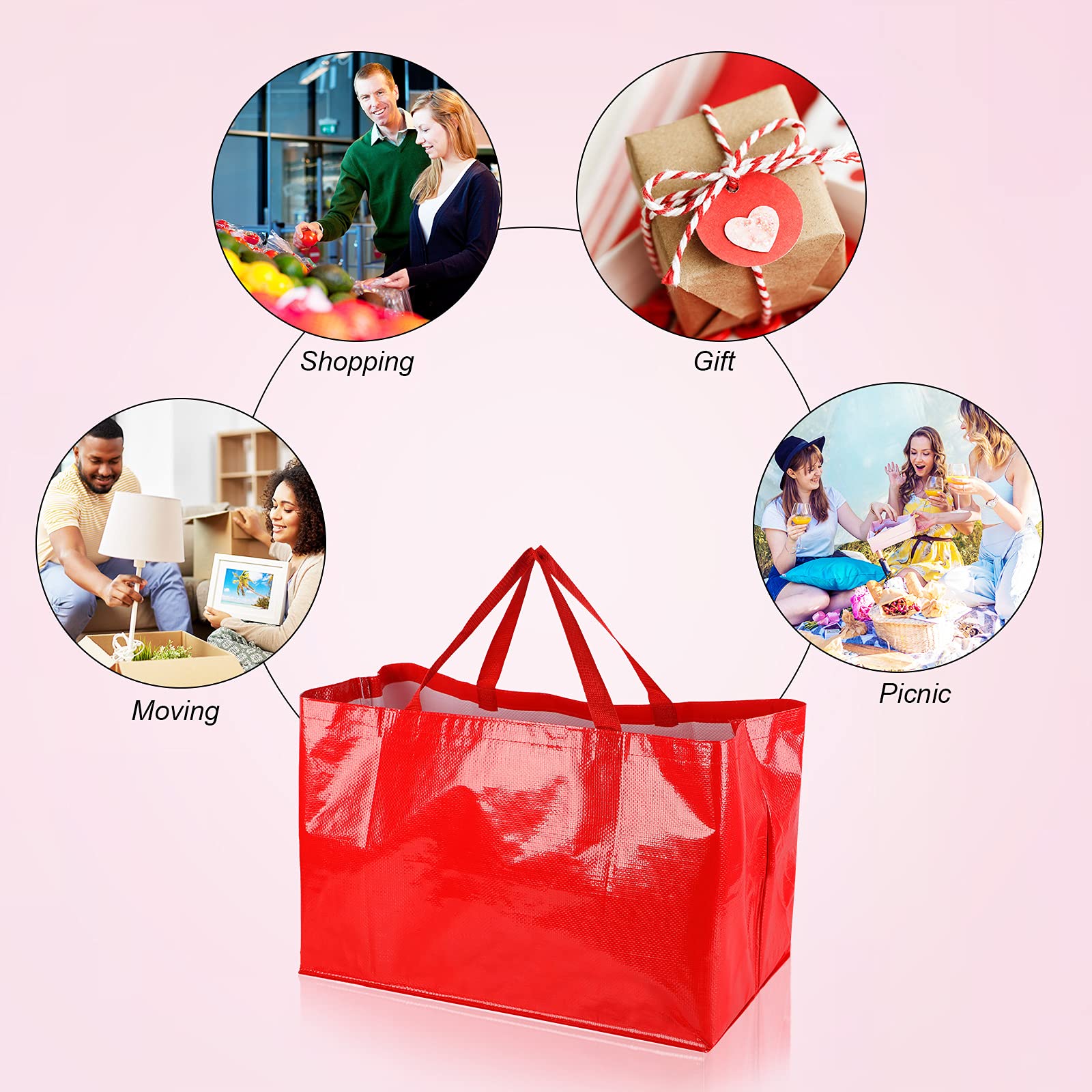 Shappy durable woven polypropylene tote with long-lasting wear resistance and versatile use.