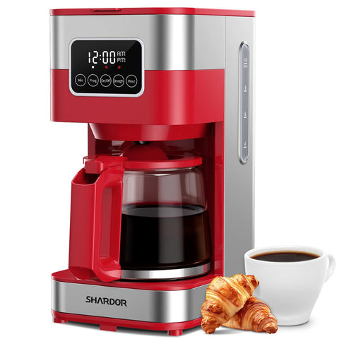 SHARDOR 10-Cup Programmable Coffee Maker front view for easy morning routines.