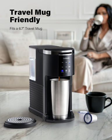 SHARDOR 3in1 descale settings display—easy maintenance to preserve flavor over time.