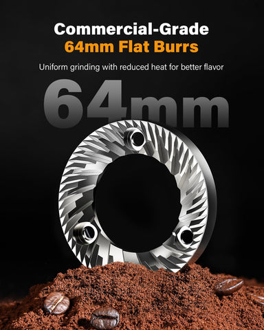 SHARDOR burr grinder side view shows compact footprint for small kitchens.