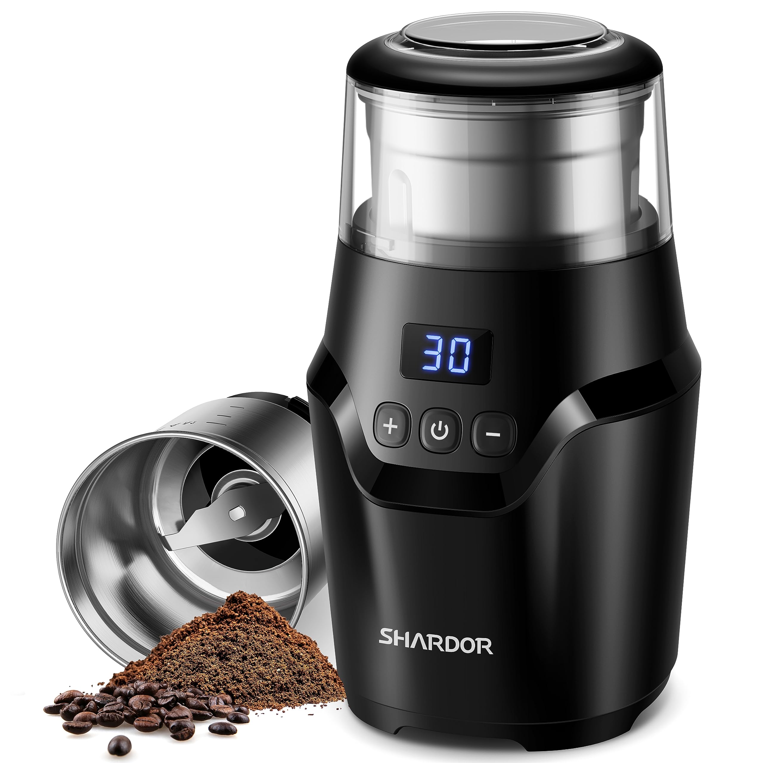 SHARDOR adjustable coffee grinder with silent operation for quiet mornings