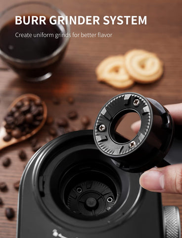 SHARDOR grind settings dial with 16 options for brewing precision.