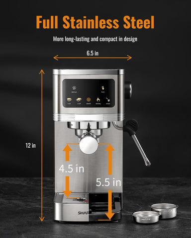SHARDOR espresso machine kitchen setup keeps essentials within reach.
