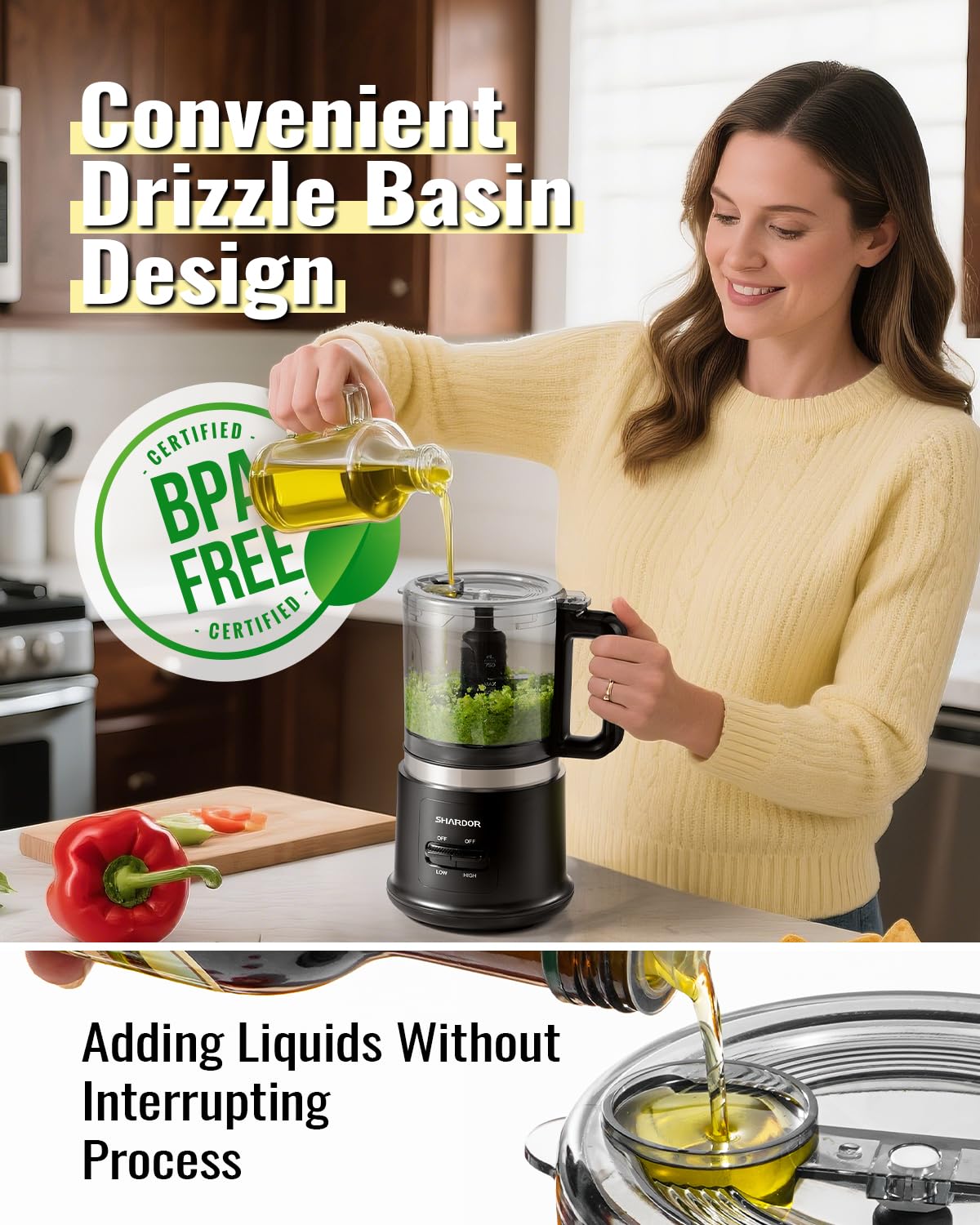 SHARDOR built-in overheating protection supports safer, longer cooking sessions.