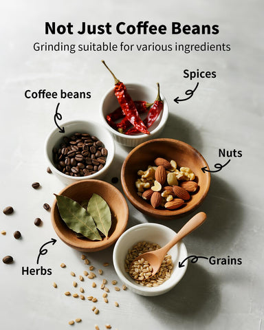 SHARDOR adjustable grind range from coarse to fine for beans, spices, and herbs