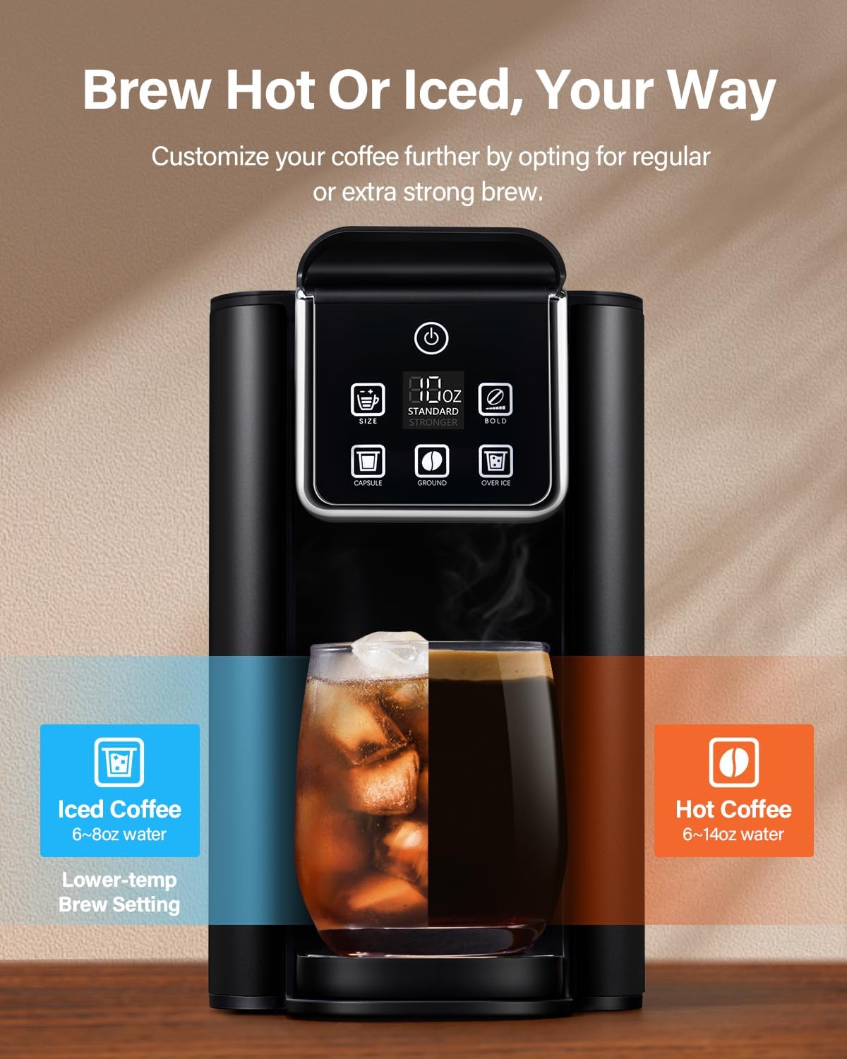 SHARDOR iced and hot brewing showcases versatile options for refreshing or bold coffees