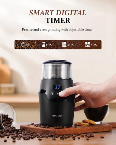 SHARDOR memory-time control button offering consistent grind settings