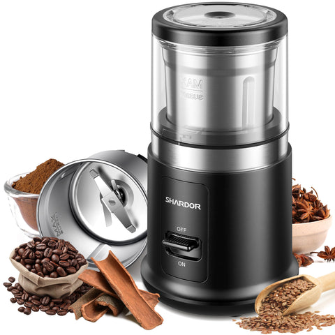 SHARDOR One Touch Grinder in main view, compact and ready for daily use with coffee and spices.