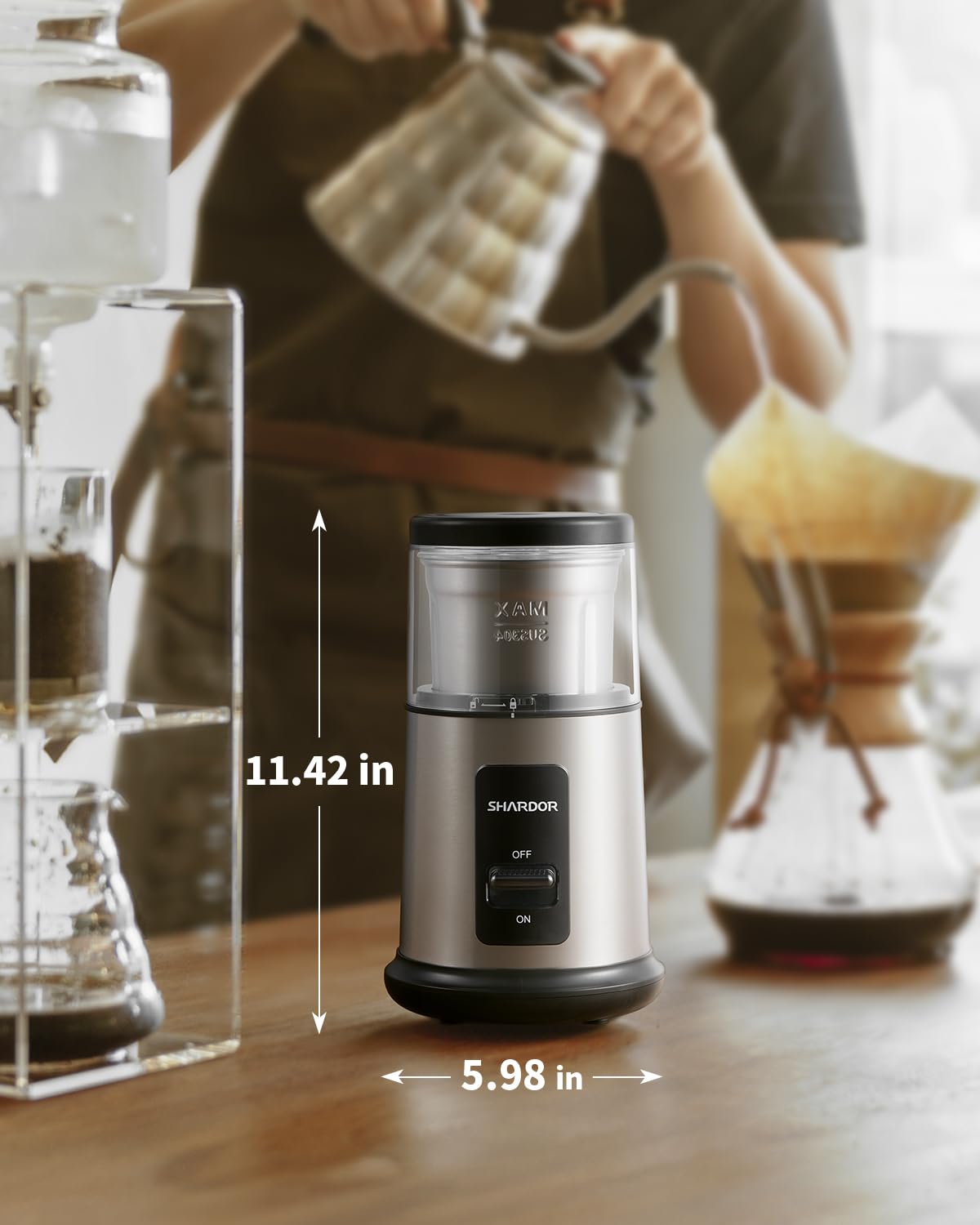 SHARDOR One Touch grinder stainless bowl is dishwasher safe for easy cleanup