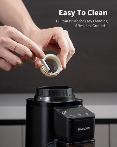 SHARDOR cleaning brush included image for simple post-grind maintenance