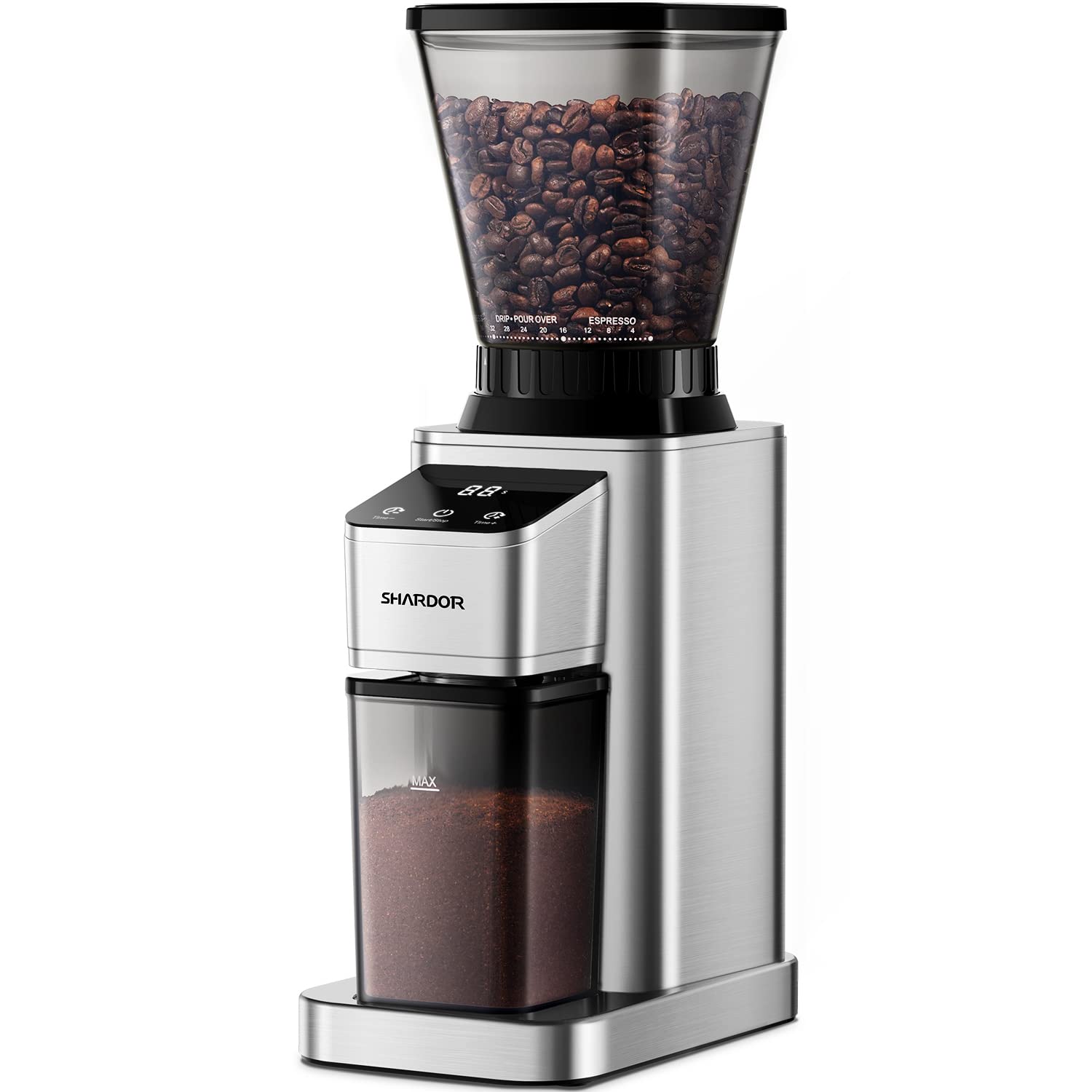 SHARDOR professional conical burr grinder ready for espresso grind settings for rich flavor