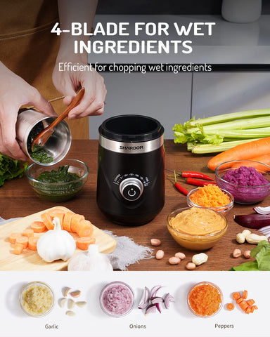 SHARDOR two removable stainless bowls for easy batch switching