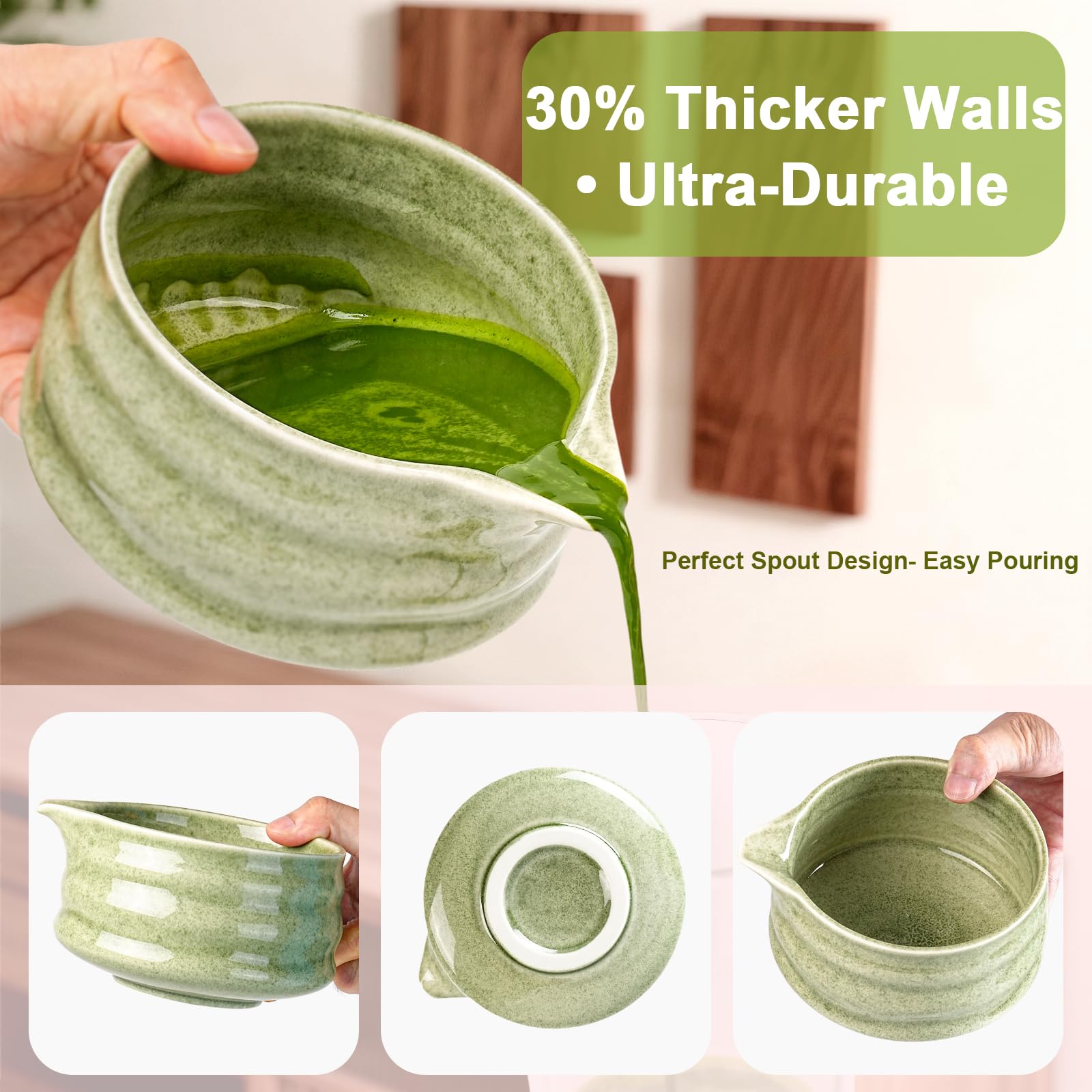 ShareAll bamboo chasen whisk delivers velvety foam for authentic matcha preparation