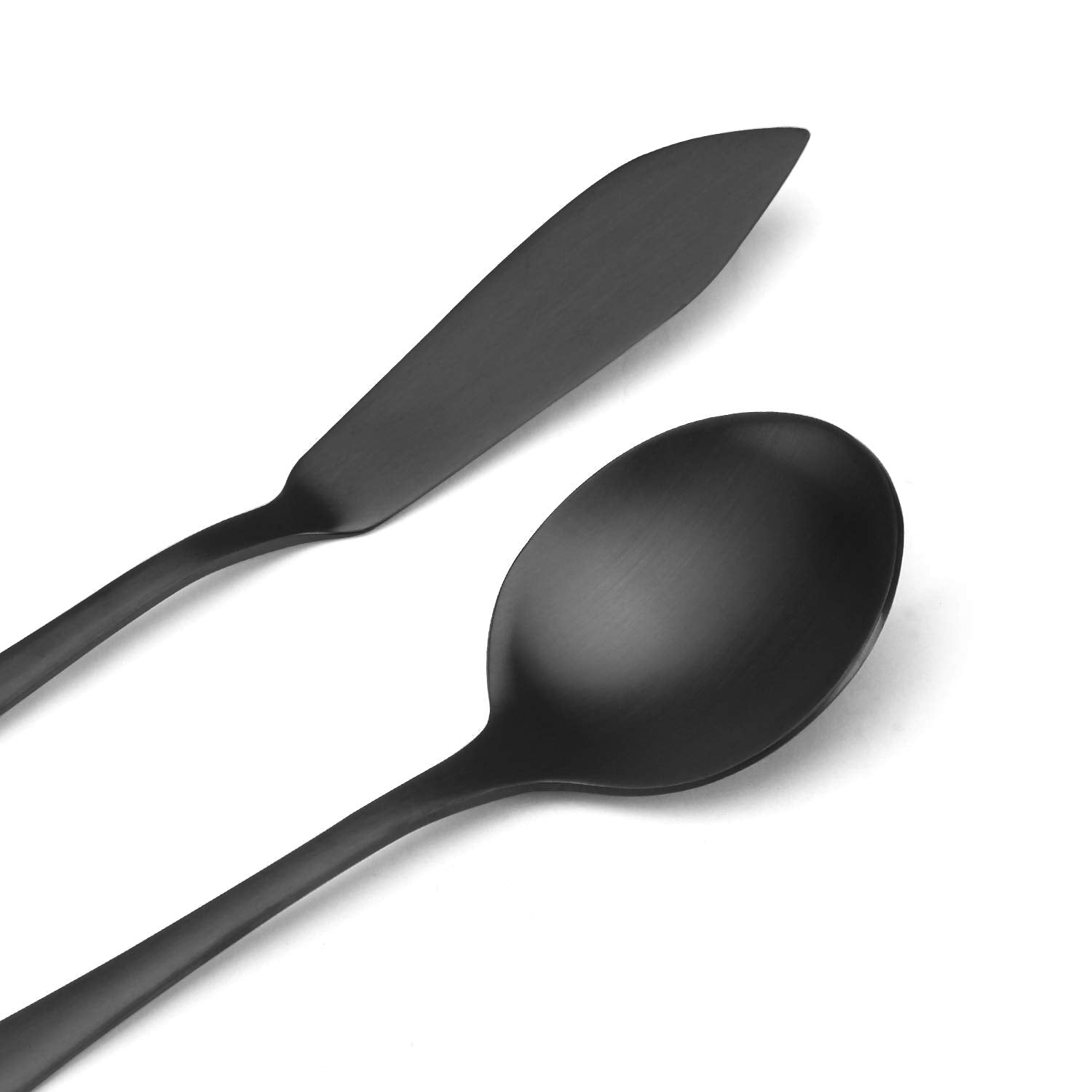 ShareCook matte black serving fork sturdy for meats and vegetables