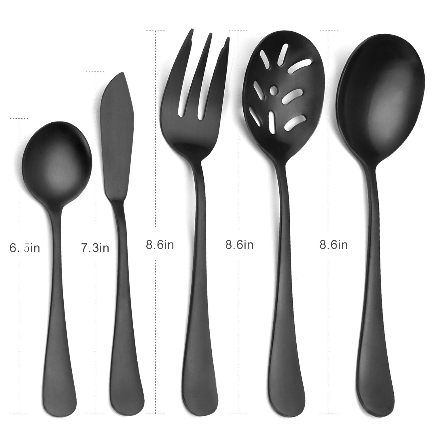 ShareCook matte black serving spoon for family-style meals
