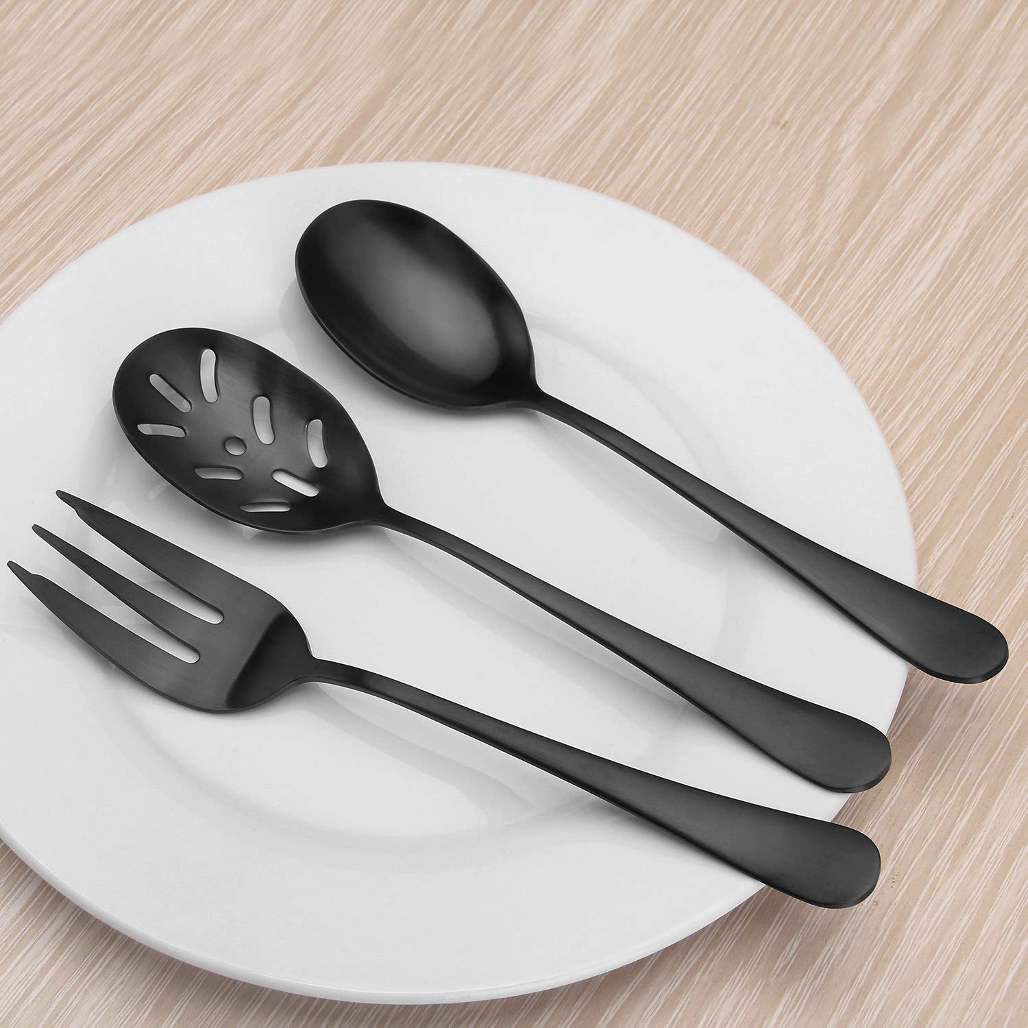ShareCook matte black sugar spoon handy for condiments and toppings