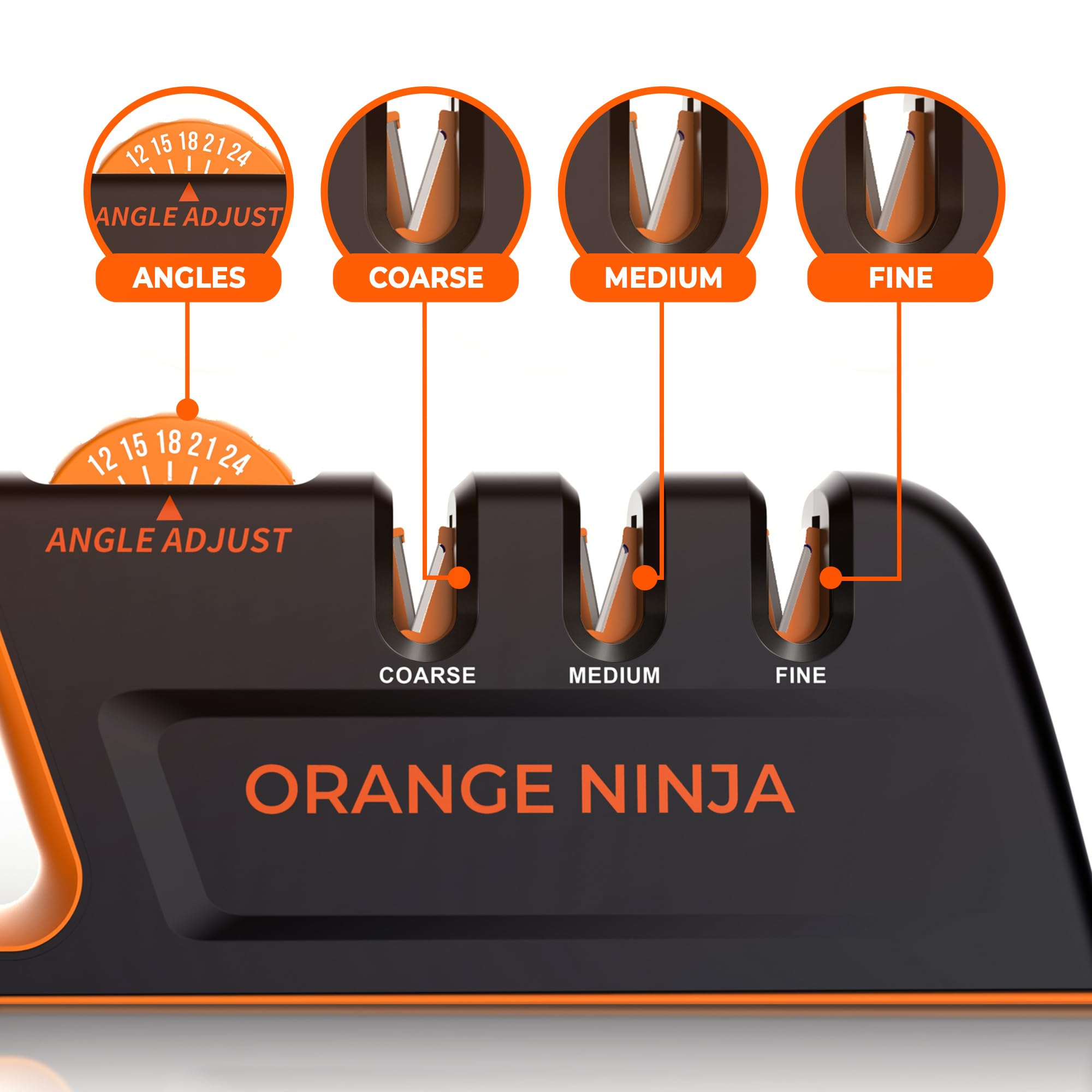 Ergonomic handheld design of Sharp Pebble sharpener for comfortable control.