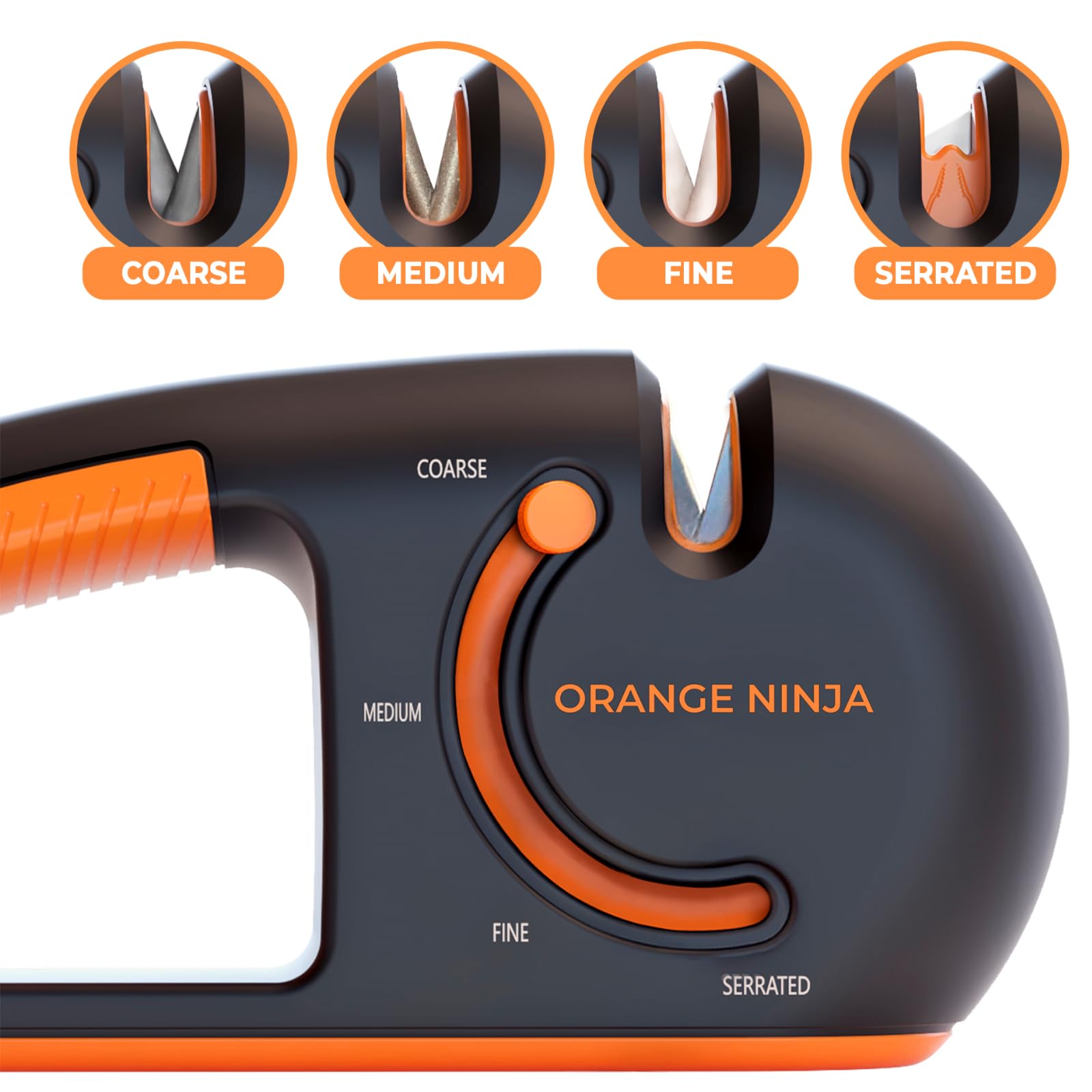 Sharp Pebble Orange Ninja medium slot restores edge with precision