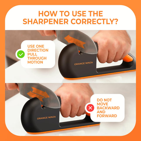 Sharp Pebble Orange Ninja serrated slot sharpens serrated blades
