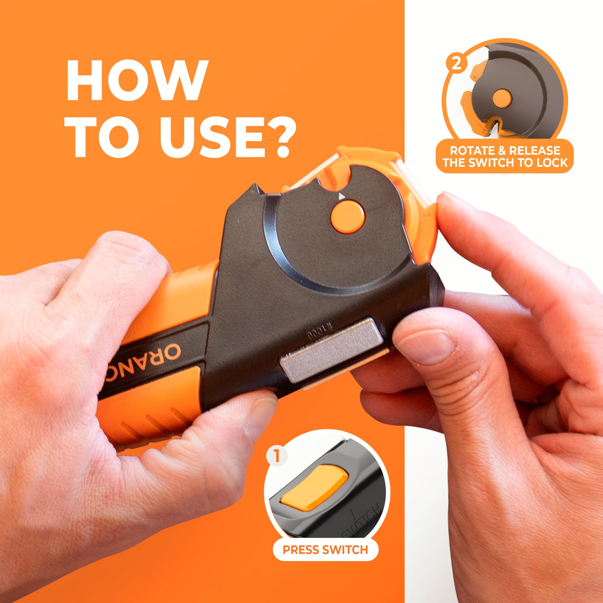 Orange Ninja sharpener restores axe and hatchet edges reliably in the field