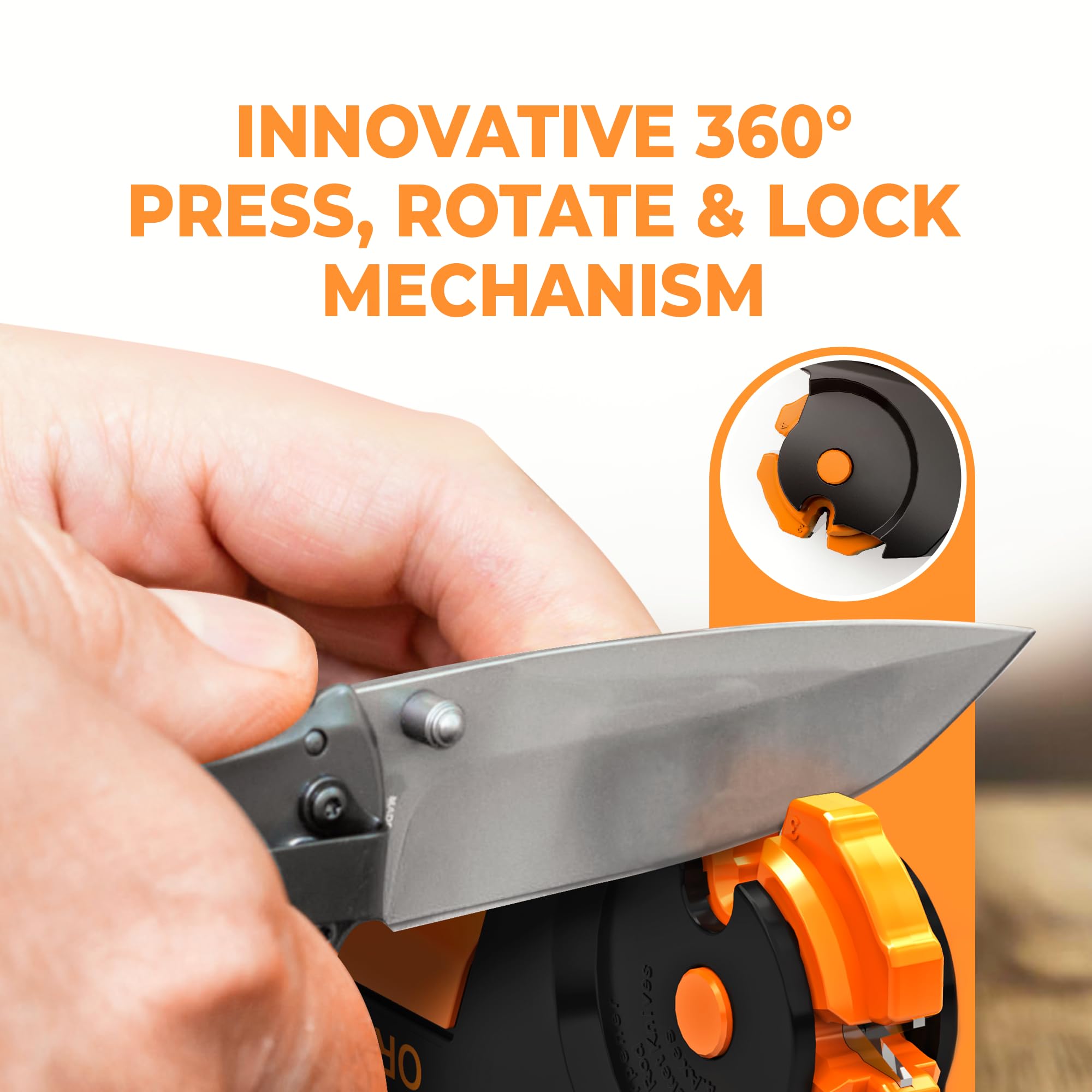 Compact Orange Ninja fits into your EDC kit for quick touch-ups